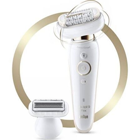 Braun Silk Epil 9 Flex 9002 SensoSmart Kablosuz Islak/Kuru Işıklı Şarjlı Epilatör