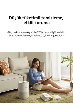 Xiaomi Compact Hava Temizleyici 27 m² HEPA Karbon Filtre Alerjen Polen Koku Toz Giderici Ev Ofis