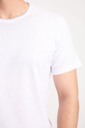 Erkek Beyaz  Basic T-shirt