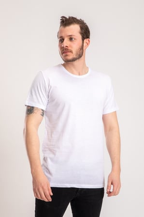 Erkek Beyaz  Basic T-shirt