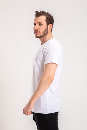 Erkek Beyaz  Basic T-shirt
