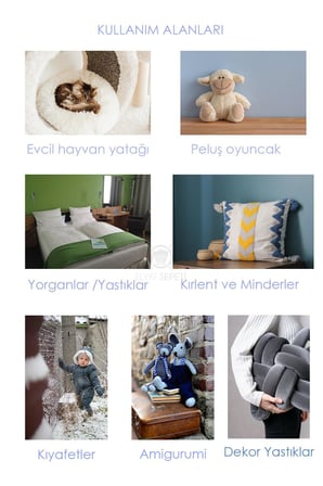 ELYAF SEPETİ 10 KG %100 BONCUK ELYAF YASTIK YORGAN OYUNCAK MALZEMESİ