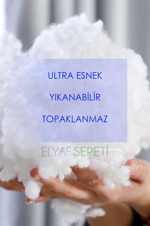 ELYAF SEPETİ 5 KG %100 BONCUK ELYAF YASTIK YORGAN OYUNCAK MALZEMESİ