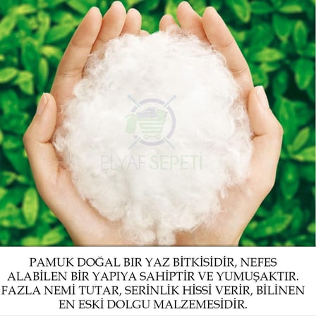 Elyaf Sepeti %100 Doğal Pamuk El Yapımı EL Sırıması Battal Boy Pamuk Yorgan