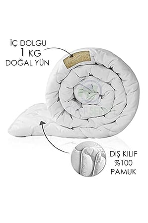 Elyaf Sepeti %100 Doğal Yünden El Sırıması El Dikimi Bebek Yün Yorganı