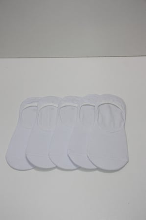 Erkek Beyaz Pamuklu Basic Babet Çorap 5'li