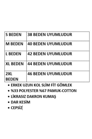 Erkek Mavi Uzun Kol Slim Fit Klasik Gömlek