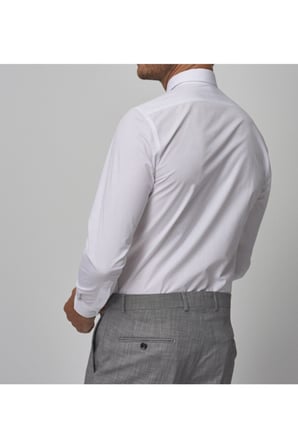 Erkek Beyaz Uzun Kol Slim Fit Klasik Gömlek