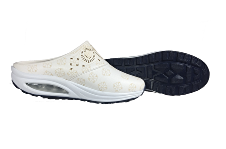 Air Max Taban Tam Ortopedik Spor Sabo Ayakkabı Terlik Spor Sabo Terlik fULL BEYAZ LAZER