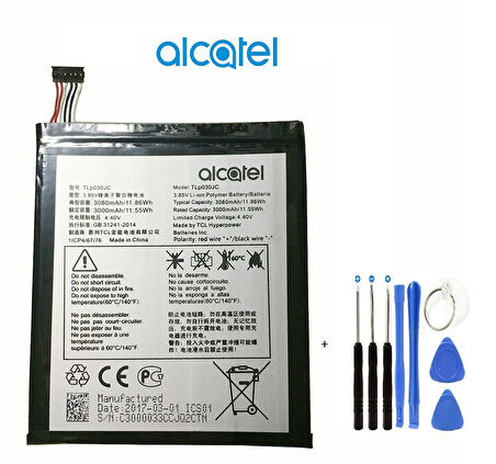 Alcatel A3 XL TLP030JC 9000-9000X-9000D PİL Batarya ve Tamir Seti
