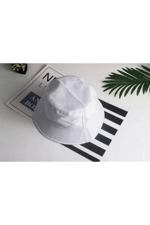 Kadın Beyaz Bucket Şapka Uv Korumalı
