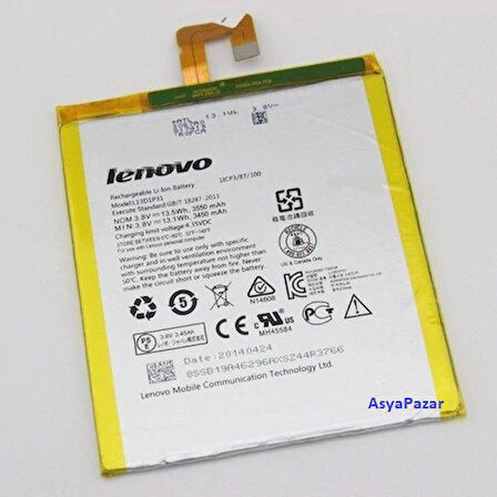Lenovo İdeaPad Pil Tablet Batarya A7-30  L13D1P31