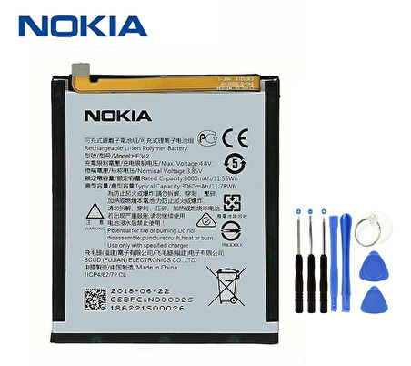 Nokia X6 2018 6.1 Plus Pil Batarya ve Tamir Seti HE342