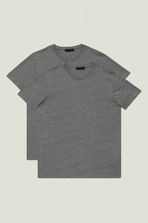 2'li Paket Premium Yazlık Düz Renk Basic T-shirt