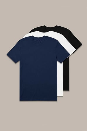 3'lü Paket Premium Yazlık Düz Renk Basıc T-shirt