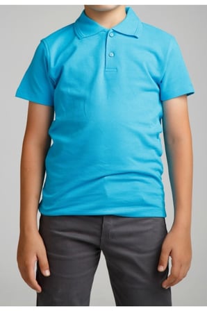 Erkek Çocuk Polo Yaka Kısa Kol Okul T-shirt