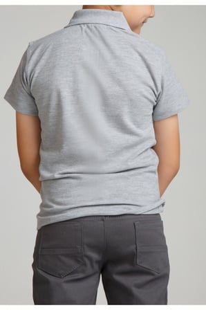 Erkek Çocuk Polo Yaka Kısa Kol Okul T-shirt