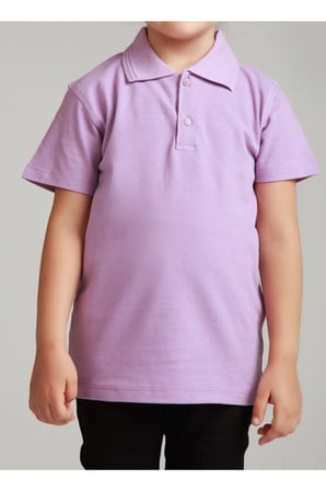 Kız Çocuk Polo Yaka Kısa Kol Okul T-shirt