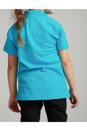 Kız Çocuk Polo Yaka Kısa Kol Okul T-shirt