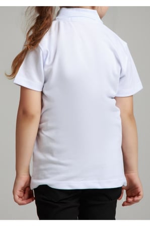 Kız Çocuk Polo Yaka Kısa Kol Okul T-shirt