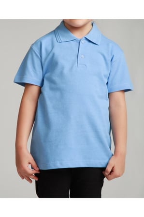 Kız Çocuk Polo Yaka Kısa Kol Okul T-shirt