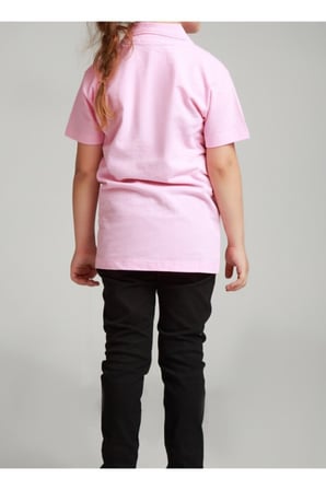 Kız Çocuk Polo Yaka Kısa Kol Okul T-shirt