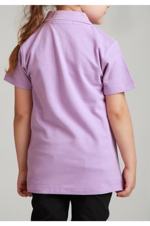 Kız Çocuk Polo Yaka Kısa Kol Okul T-shirt