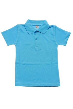 Unisex Çocuk Polo Yaka Kısa Kol Okul T-shirt