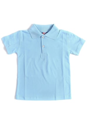 Unisex Çocuk Polo Yaka Kısa Kol Okul T-shirt