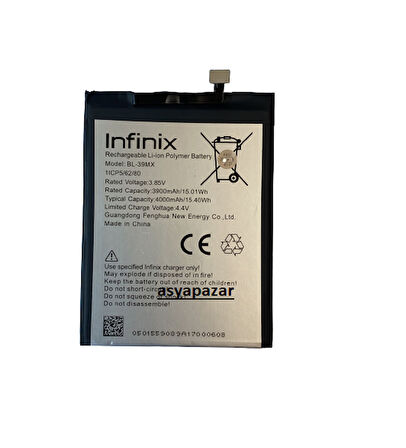 Infinix S5 Pro X660 Pil Batarya BL-39MX İnfilix Pil Batarya