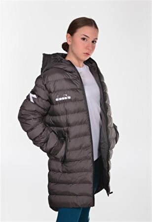 Diadora Roy Anarok - Kadın Antrasit Uzun Şişme Mont - RoyAnarokKdn