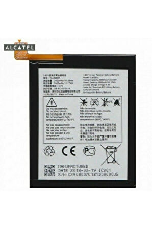 Alcatel 3 OT 5052D-Alcatel 5 5086D-Alcatel 3L Pil Batarya TLp029D