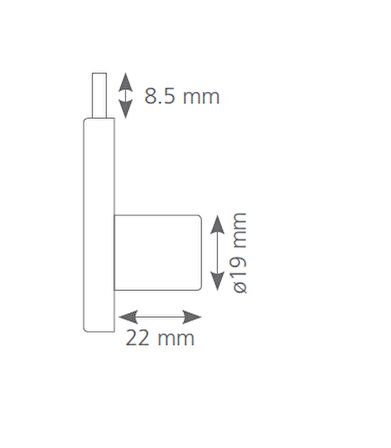 Canex Kare Çekmece Kilidi D 19 mm X L 22 mm