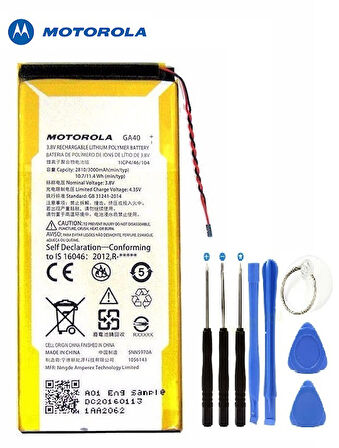 Motorola G4 XT1625 - G4 PLUS XT1622 GA40 Batarya Pil Tamir Seti