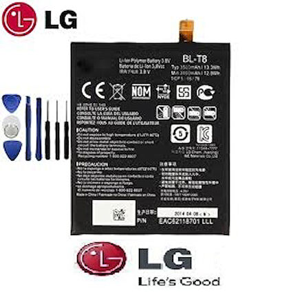 LG G Flex Batarya Pil BL-T8 3500 mAh ve Tamir Seti