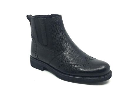 Taşpınar %100 Deri Erkek İçi Kürklü Kışlık Günlük Fermuarlı Bot