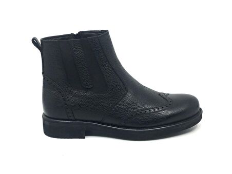 Taşpınar %100 Deri Erkek İçi Kürklü Kışlık Günlük Fermuarlı Bot