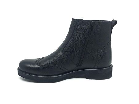 Taşpınar %100 Deri Erkek İçi Kürklü Kışlık Günlük Fermuarlı Bot