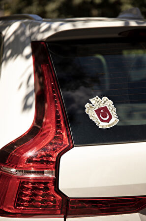 Bozkurtlu Milli Takım Logosu Beyaz Zemin Özel Kesim - 4 Adet Opak Folyo Sticker