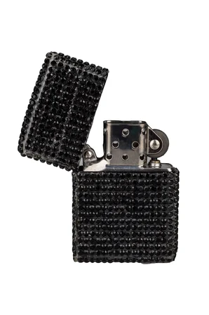 Siyah . Taşlı Zippo Çakmak