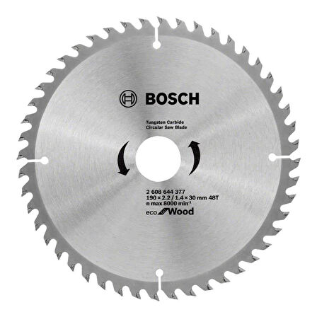 Bosch Eco for Wood Daire Testere Bıçağı 190*30 mm 48DE