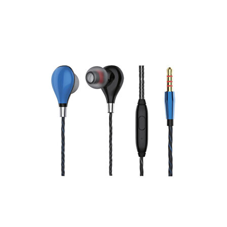 3.5 MM Jack Girişli Stereo Kulak İçi Silikonlu Kablolu Kulaklık MT265
