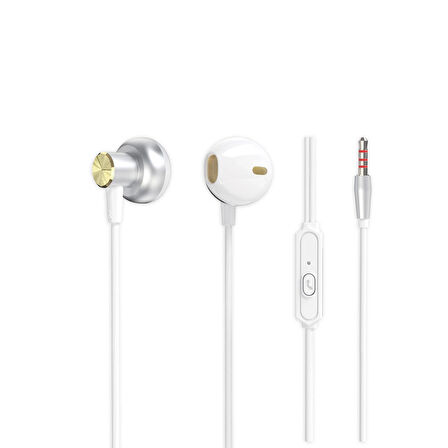 3.5 MM Jack Girişli Stereo Kulak İçi Metal Kablolu Kulaklık MT266