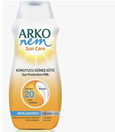 Arko nem güneş sütü koruyucu 20 faktör 200 ml