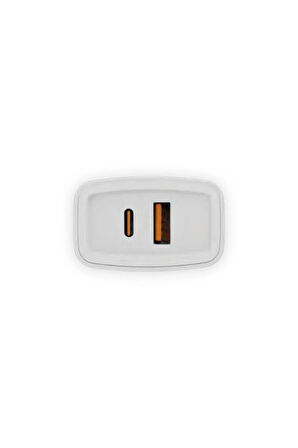 45w Turbo Pd Type-c To Type-c Ve Usb Çift Girişli Şarj Adaptörü Qc 4.0 Mt1752