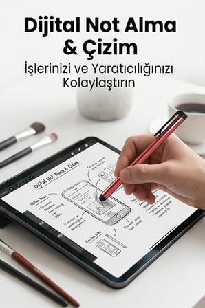 Dokunmatik Tablet Kalemi Universal Silikon Uçlu Tablet Telefon Kalemi Çizim Not Alma MT9101