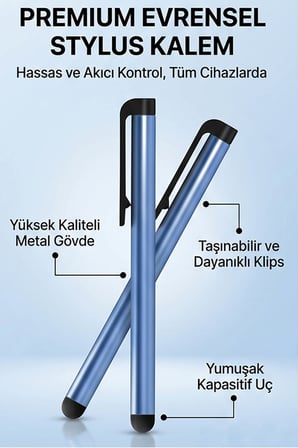 Dokunmatik Tablet Kalemi Universal Silikon Uçlu Tablet Telefon Kalemi Çizim Not Alma MT9101