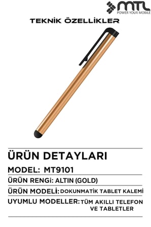 Dokunmatik Tablet Kalemi Universal Silikon Uçlu Tablet Telefon Kalemi Çizim Not Alma MT9101