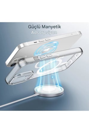 iPhone 15 Şeffaf Magsafe Kılıf Mtl Safe