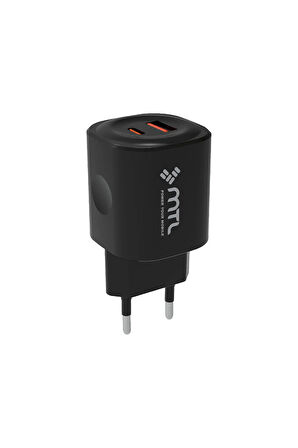 25W PD Type-C to Type-C ve USB Çift Giriş Şarj Seti MT1725